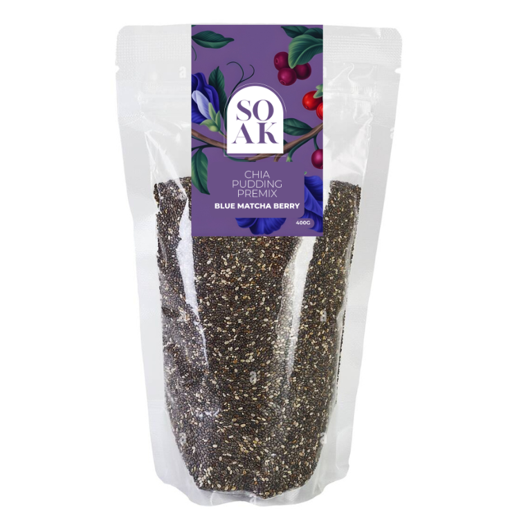 Chia Pudding Premix - Blue Matcha Berry 400g