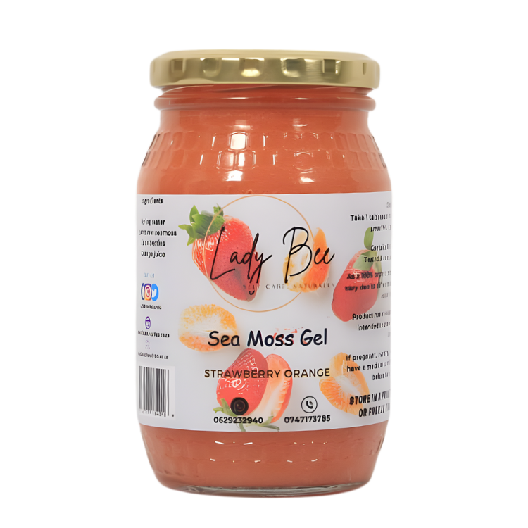 Lady Bee Sea Moss Gel - Strawberry Orange 350g